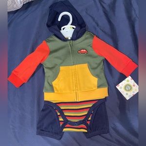 Little Me- 3M Colorful Hoodie Set